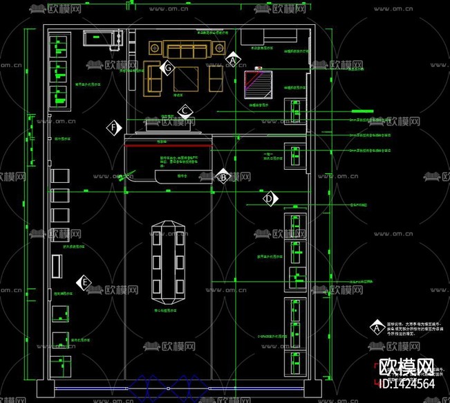 中央空调配电cad施工图下载(渲染图5)