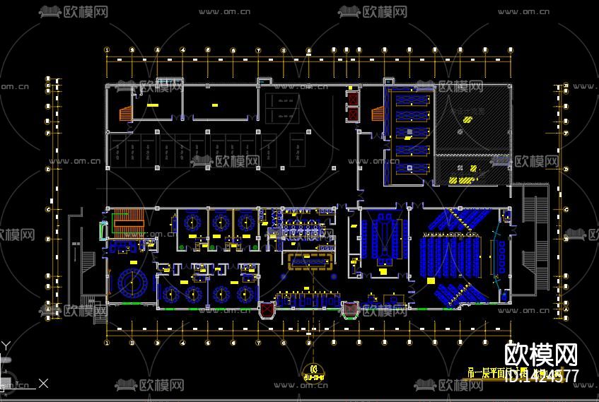 会议室cad施工图下载（渲染图1）