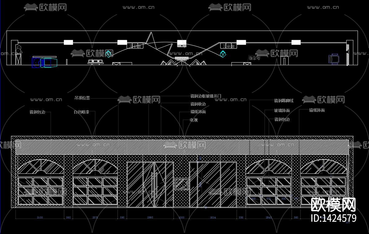 美容院cad施工圖下載（渲染圖9）