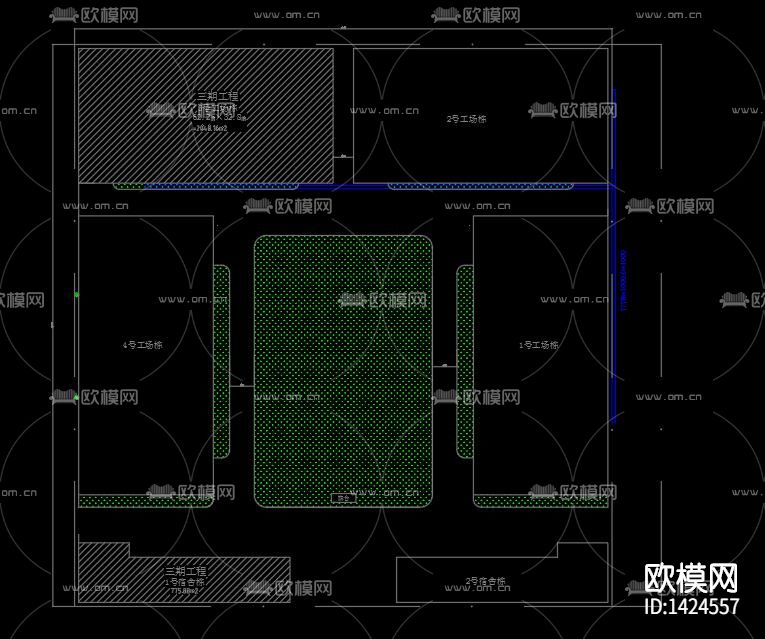 工业园电气设备cad施工图下载（渲染图10）