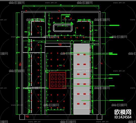 中央空调配电cad施工图下载(渲染图1)