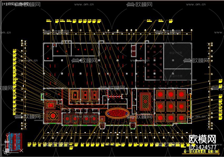 会议室cad施工图下载（渲染图7）
