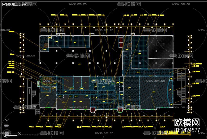 会议室cad施工图下载（渲染图3）