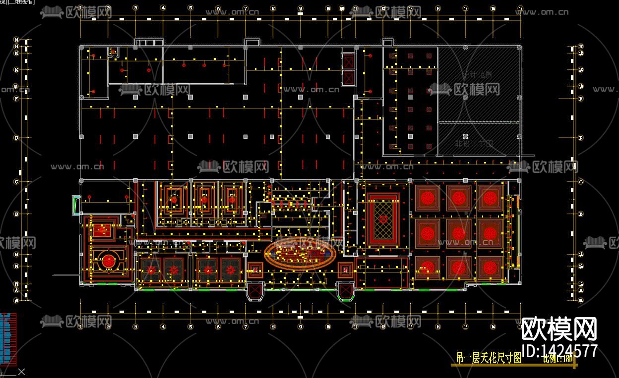 会议室cad施工图下载（渲染图9）