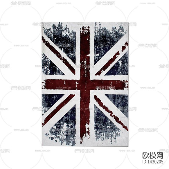 现代英国国旗布艺地毯下载
