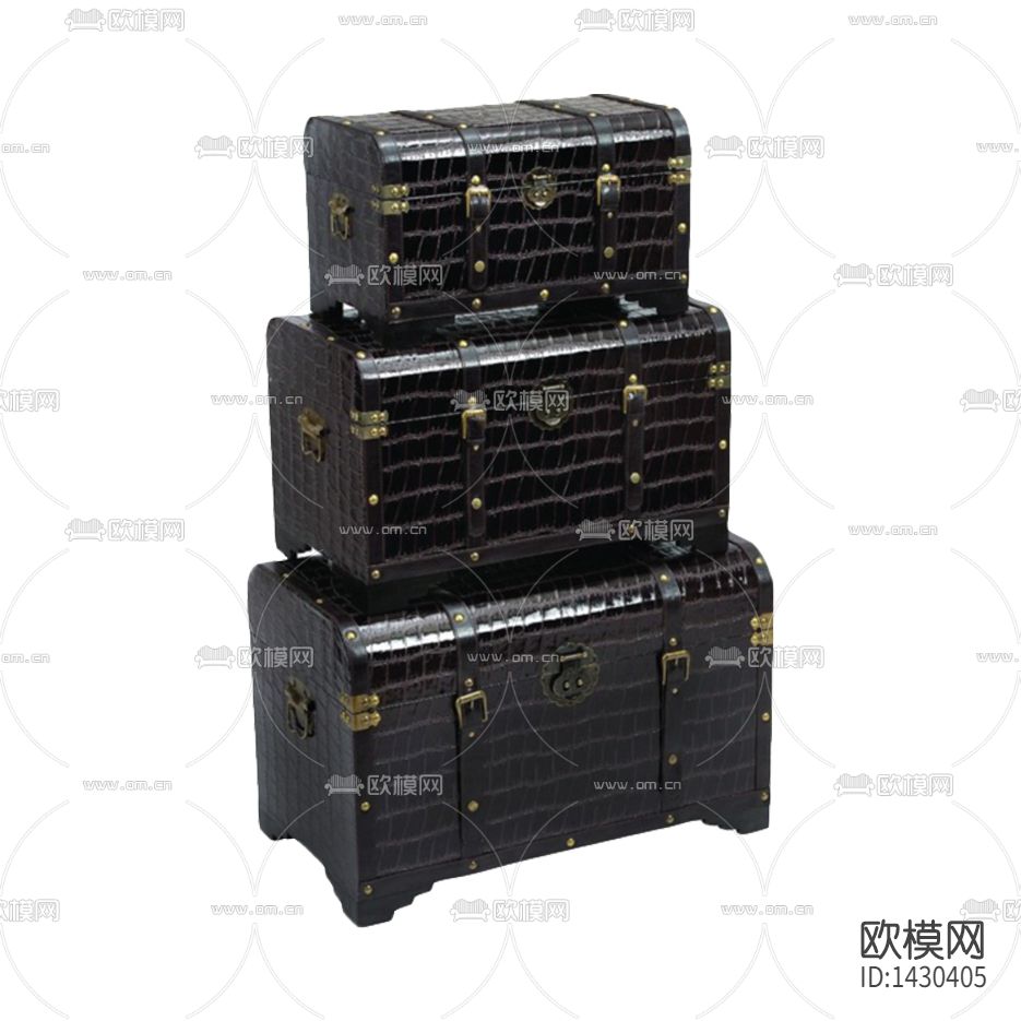 美式复古实木铁艺收纳箱