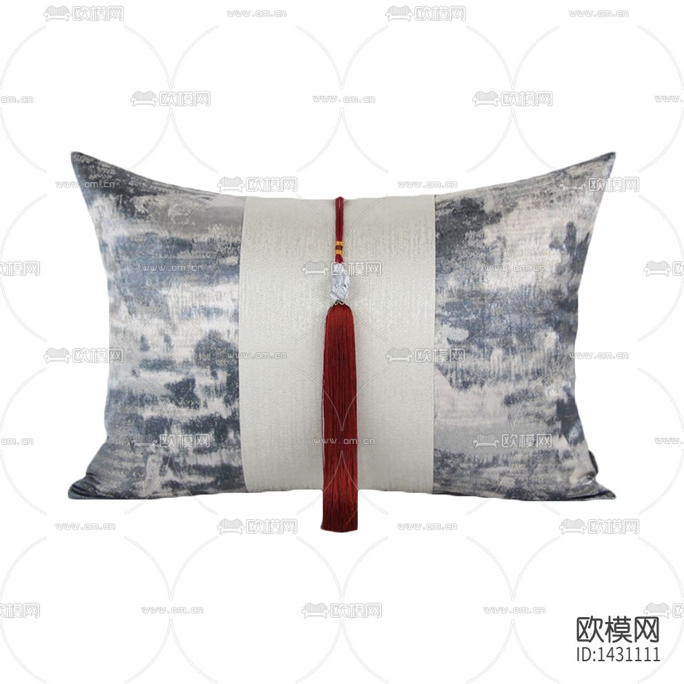 新中式禅意布艺布艺云纹玉石流苏抱枕下载