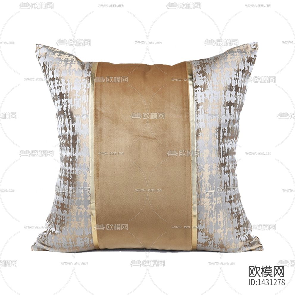 新中式轻奢创意拼色布艺抱枕下载