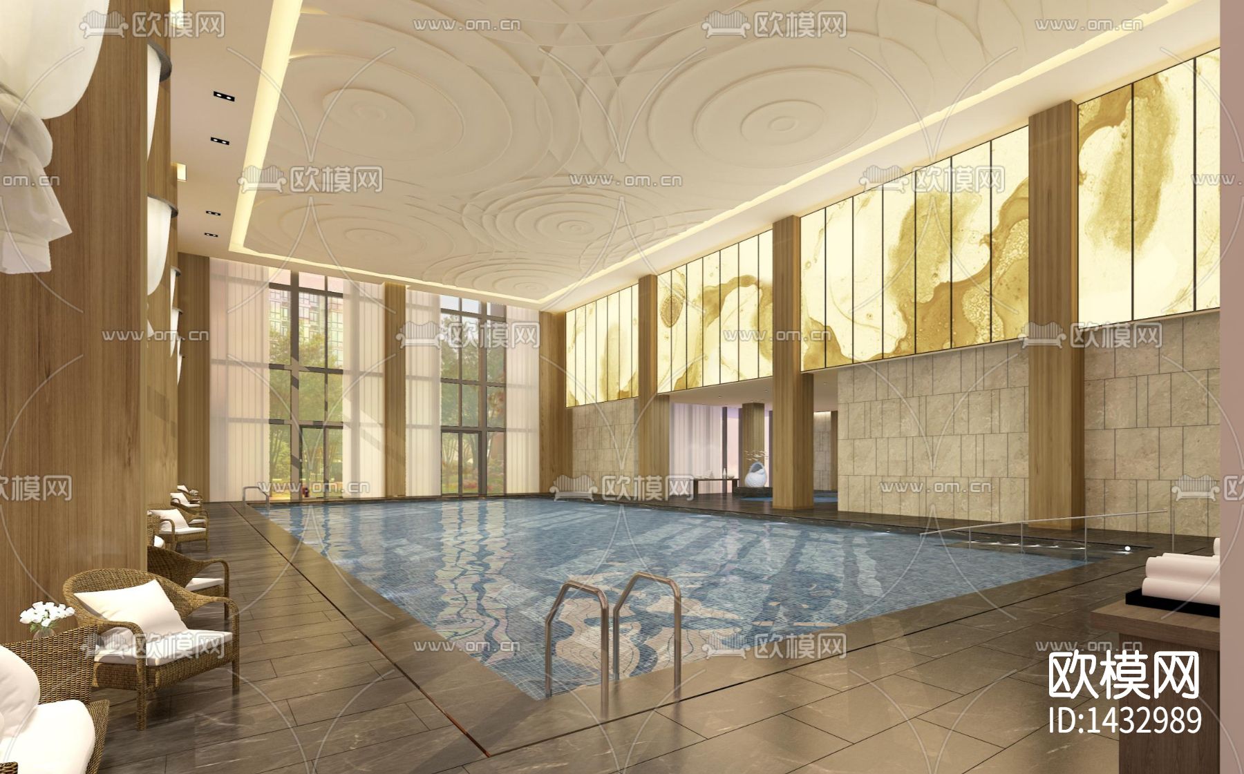 高端会所设计cad施工图下载（渲染图8）