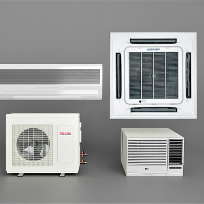  现代空调外机吸顶空调su模型 