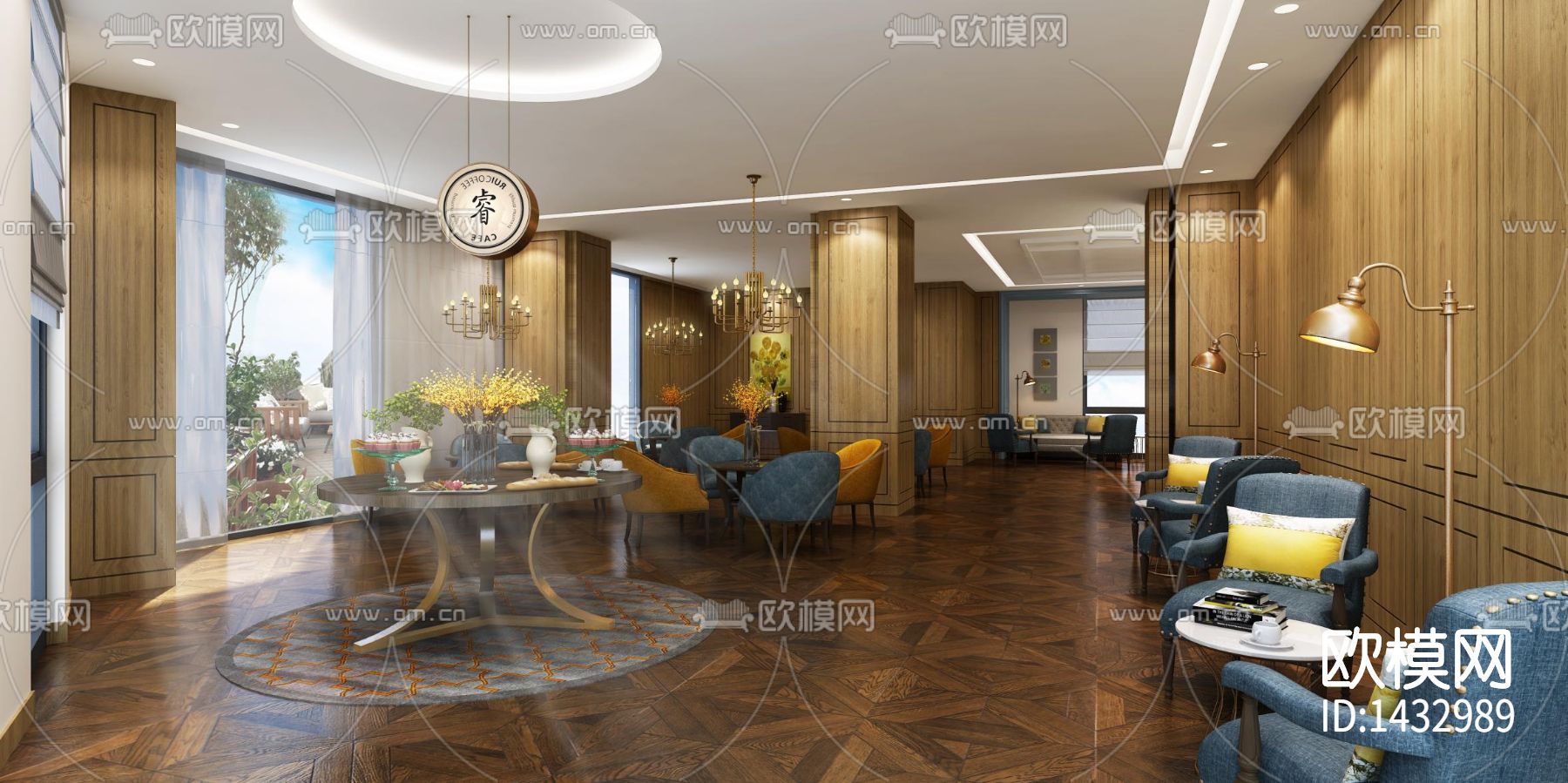 高端会所设计cad施工图下载（渲染图5）