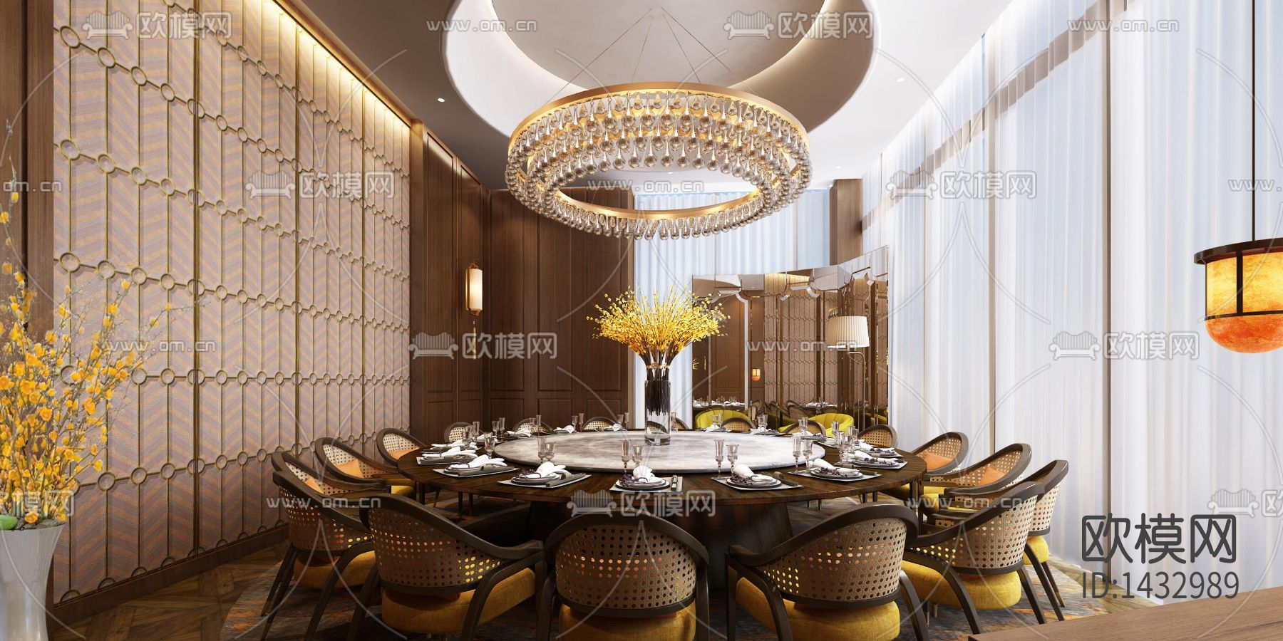 高端会所设计cad施工图下载（渲染图9）