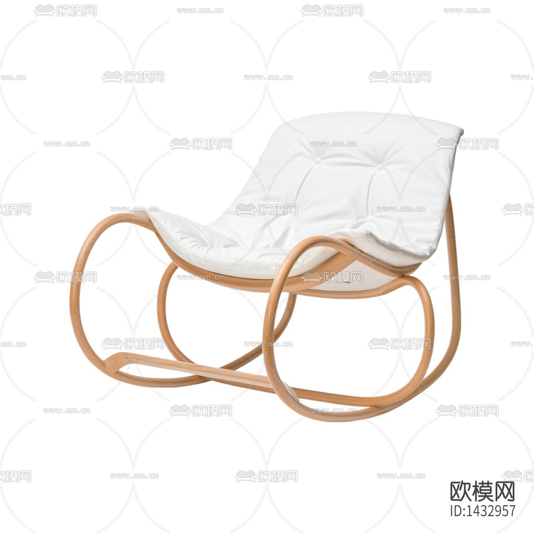 日式简约创意实木布艺休闲椅下载