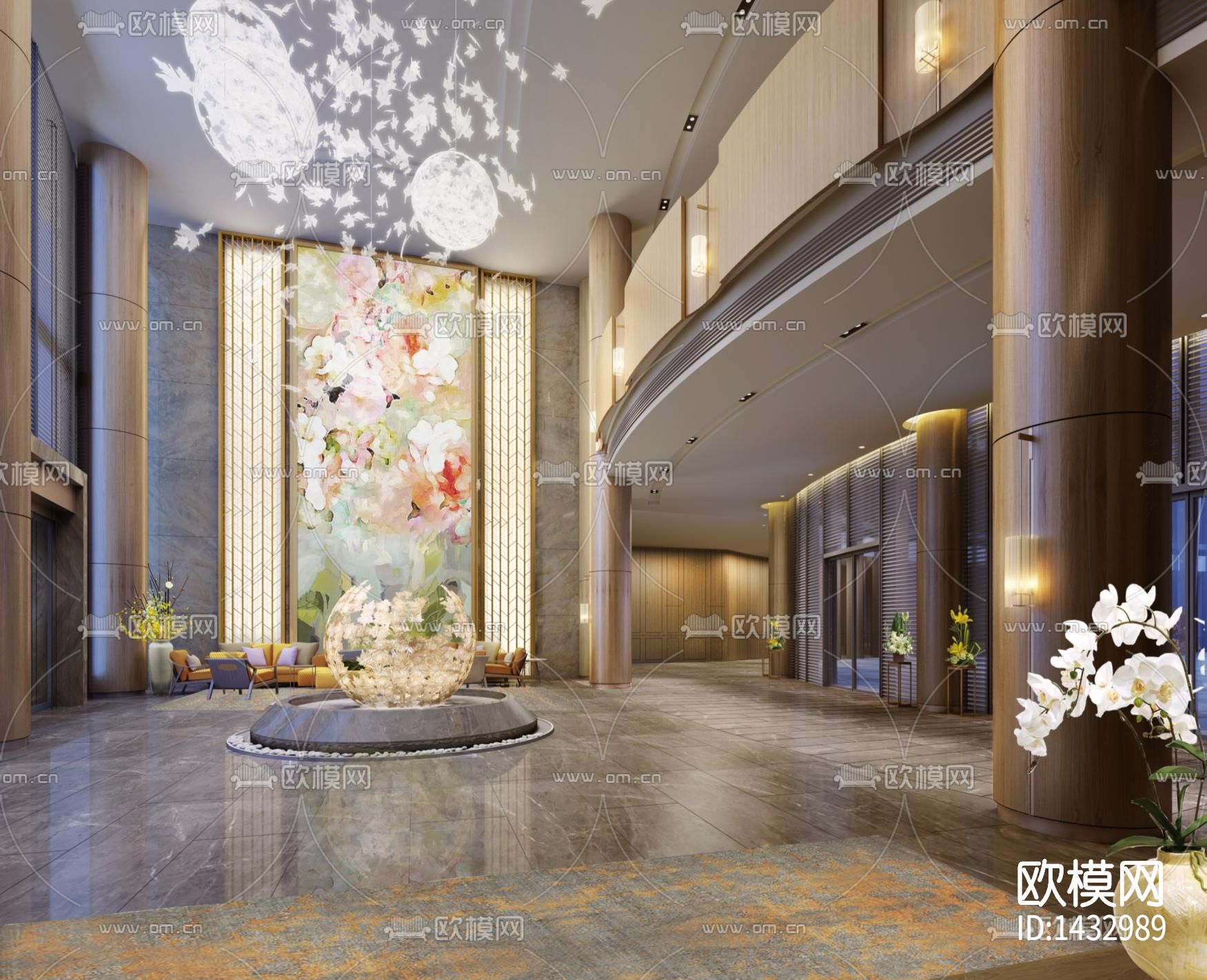 高端会所设计cad施工图下载（渲染图1）