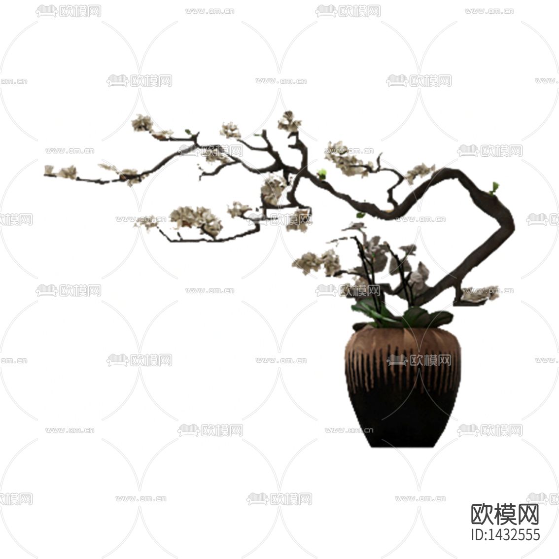 新中式禅意陶瓷花瓶摆放花艺