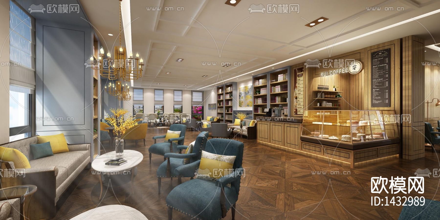 高端会所设计cad施工图下载（渲染图4）