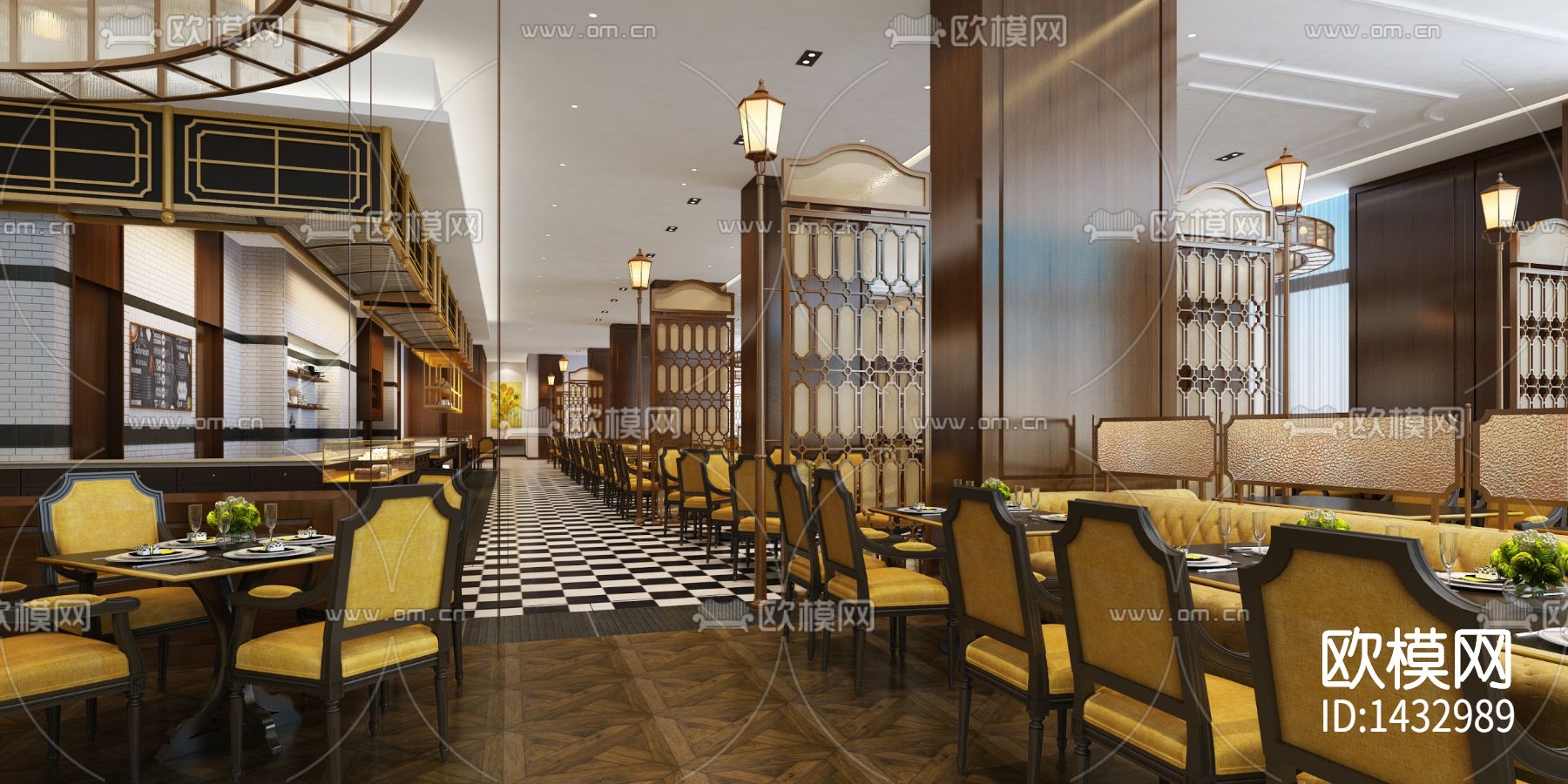 高端会所设计cad施工图下载（渲染图10）