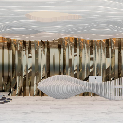  现代前台大堂su模型 