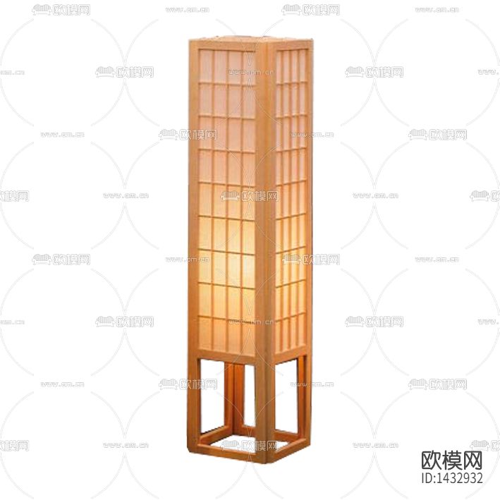 日式禅意实木落地灯下载