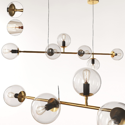 现代玻璃多头吊灯3d模型