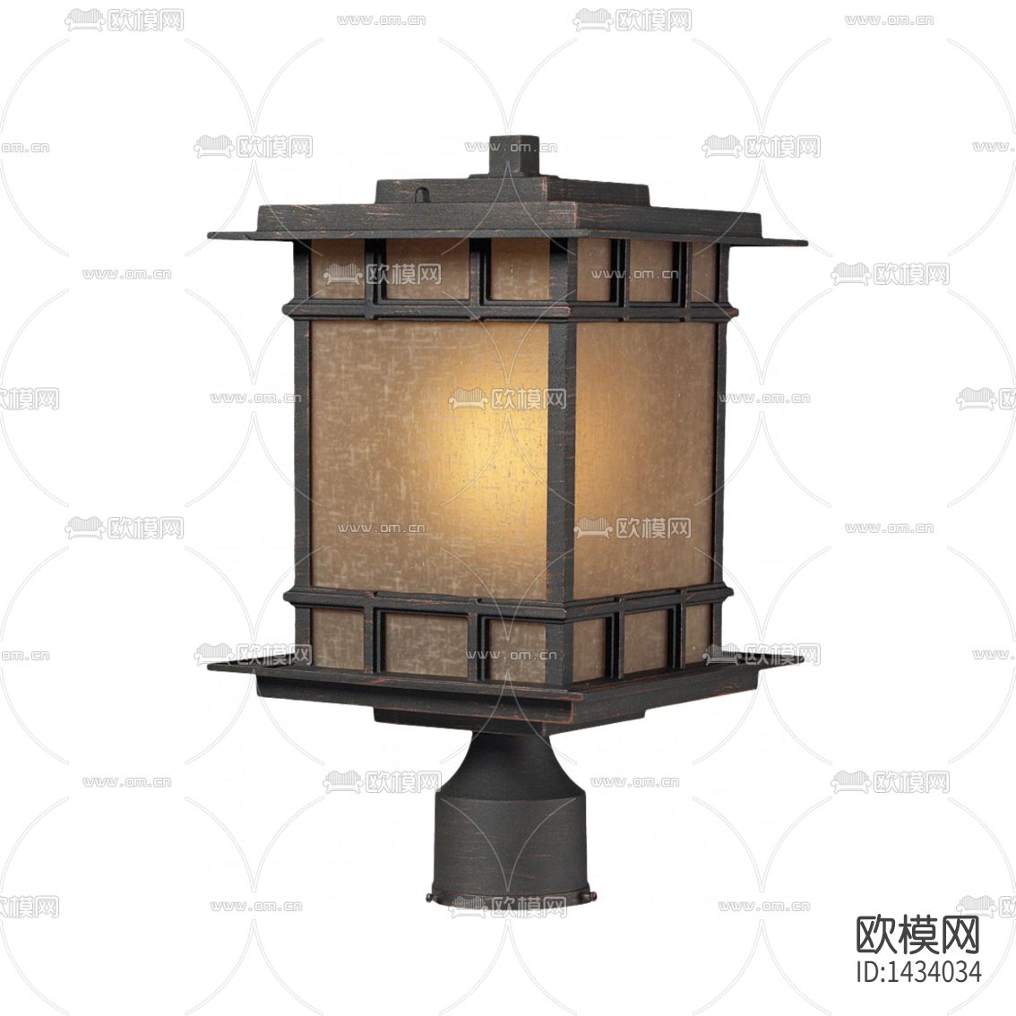 中式古典实木油纸台灯下载