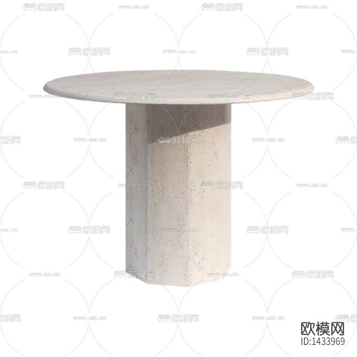 北欧简约创意大理石圆形餐桌下载