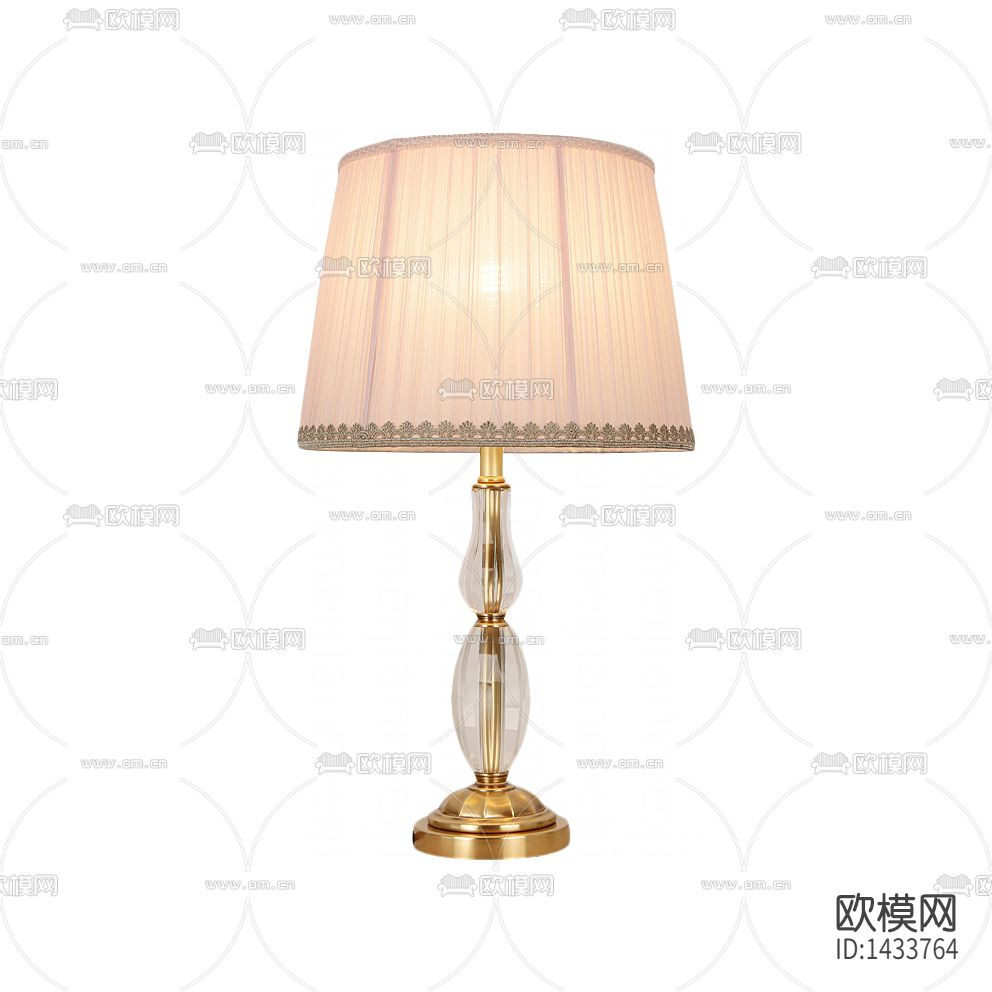 美式轻奢创意金属玻璃台灯下载