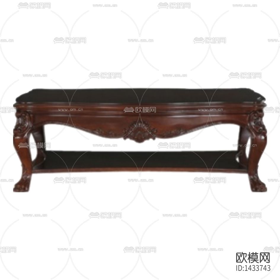 简欧创意实木雕花茶几下载