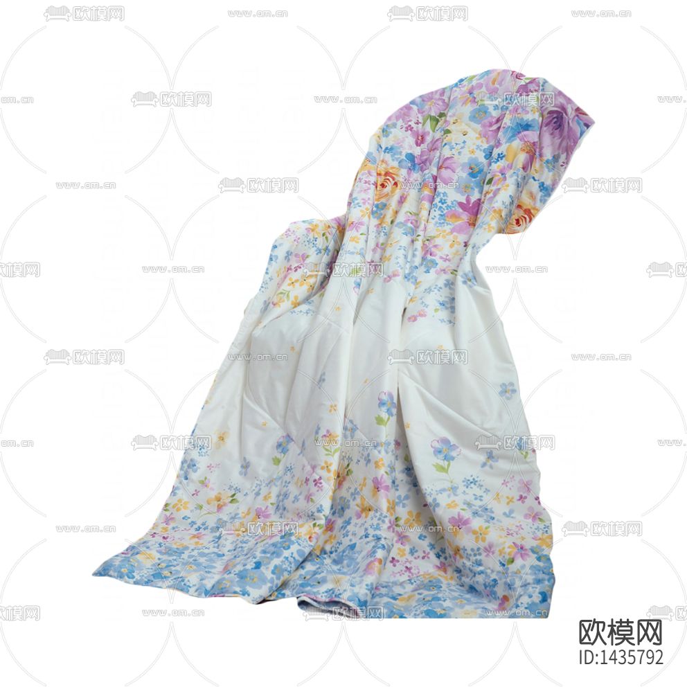 美式简约创意花卉印花布艺搭巾下载