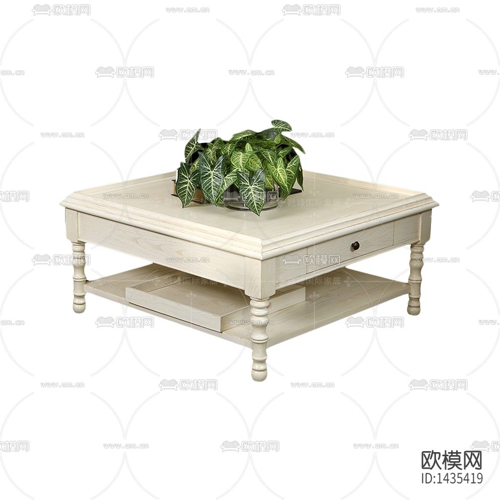 美式简约创意实木茶几下载