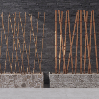  现代植物竹子su模型 