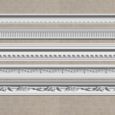  欧式石膏线条su模型 