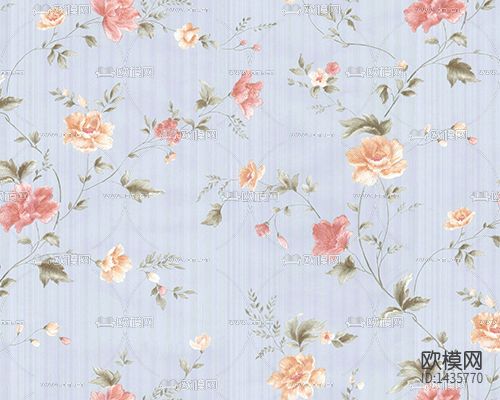 田园风创意花卉印花墙布下载