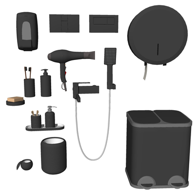  现代洗涤用品su模型 