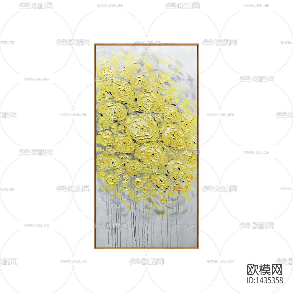 美式简约创意花卉油画装饰画