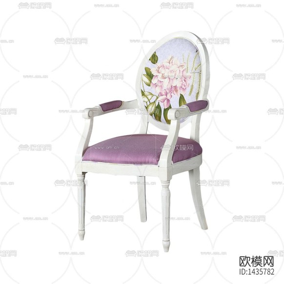 美式簡(jiǎn)約創(chuàng)意實(shí)木花藝印花布藝休閑椅下載