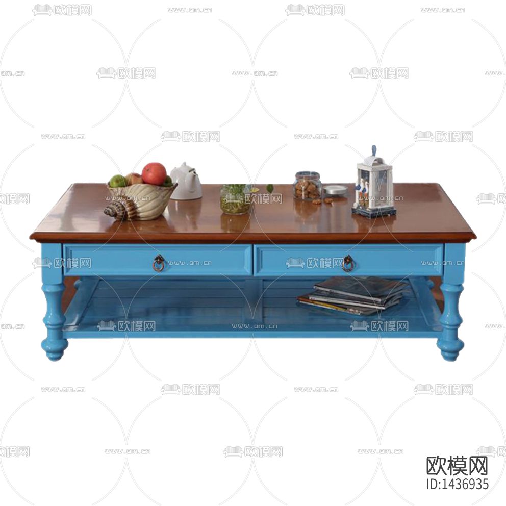 地中海简约创意实木茶几下载