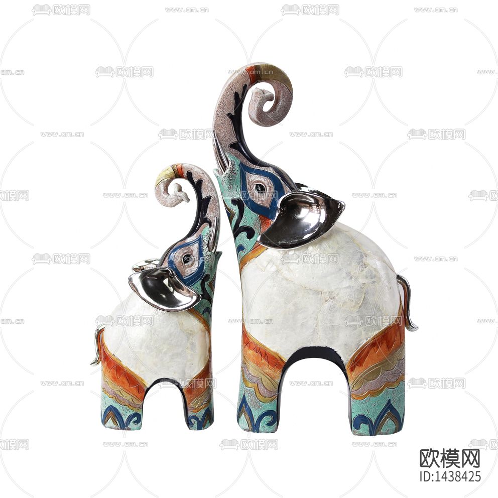 东南亚古典陶瓷大象摆件下载