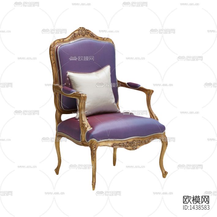 法式轻奢创意实木雕刻布艺餐椅下载