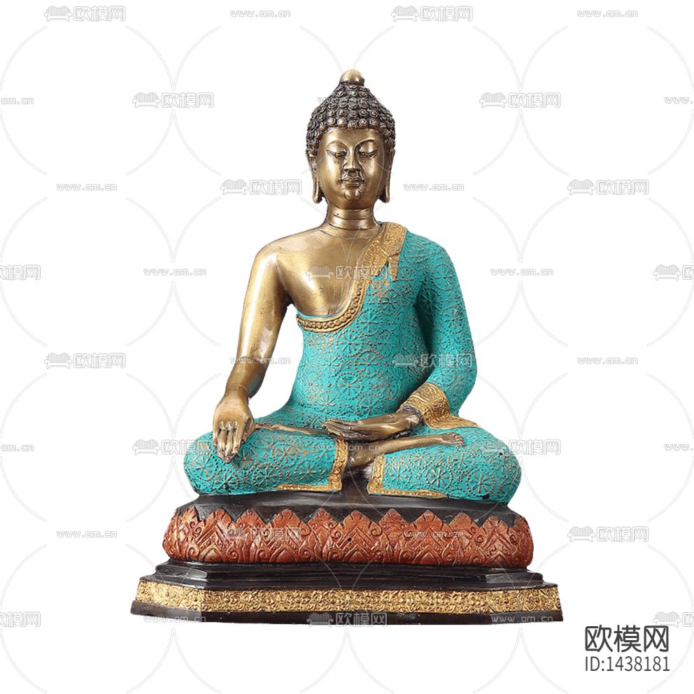 东南亚泰国铜艺佛陀摆件下载