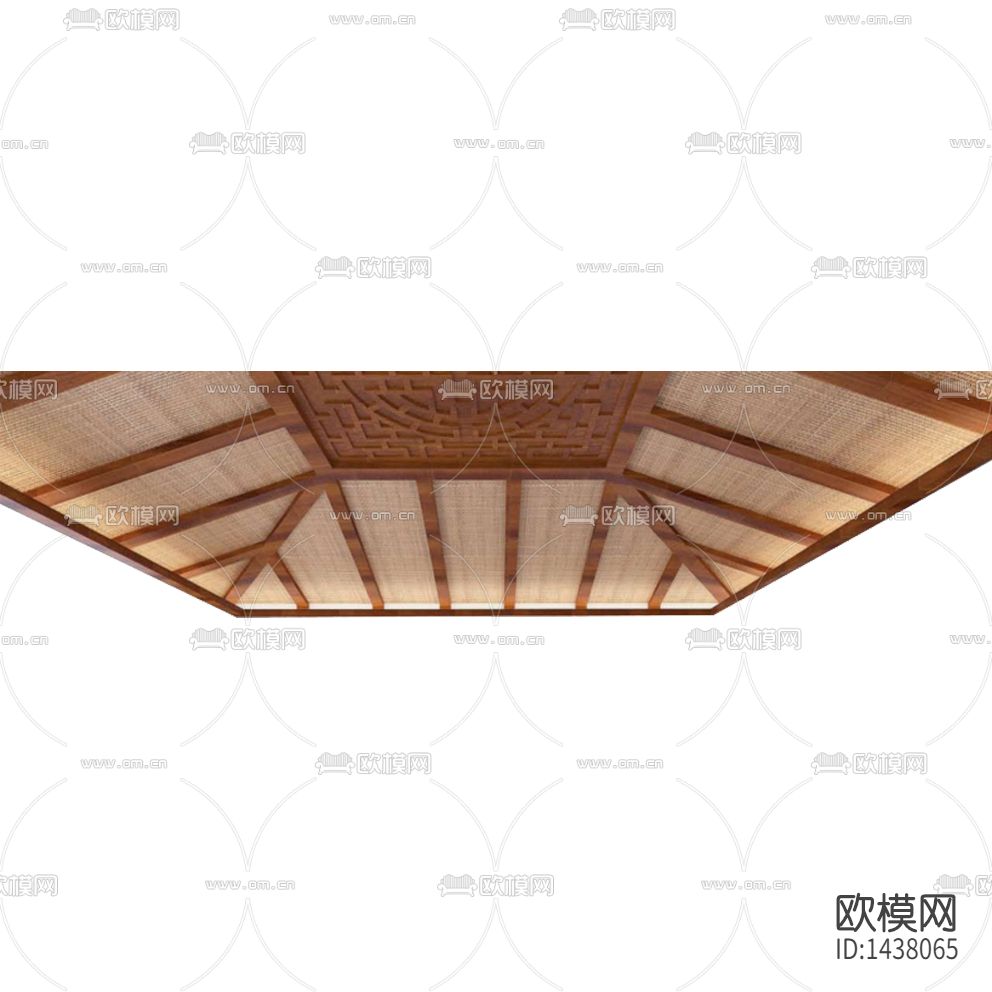 东南亚古典实木编织天花吊顶