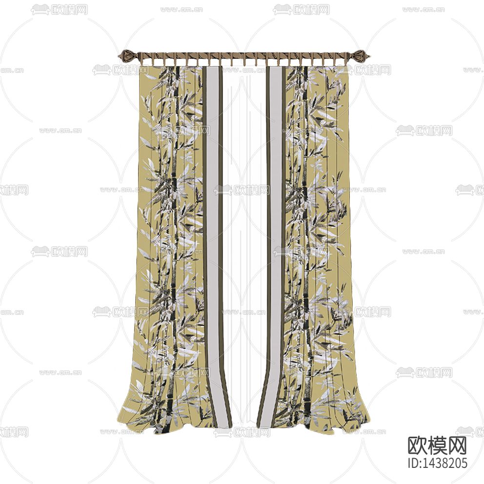 东南亚古典碎花布艺遮光窗帘下载