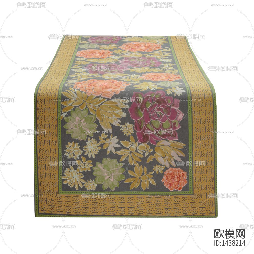 东南亚古典花卉印花布艺餐布下载