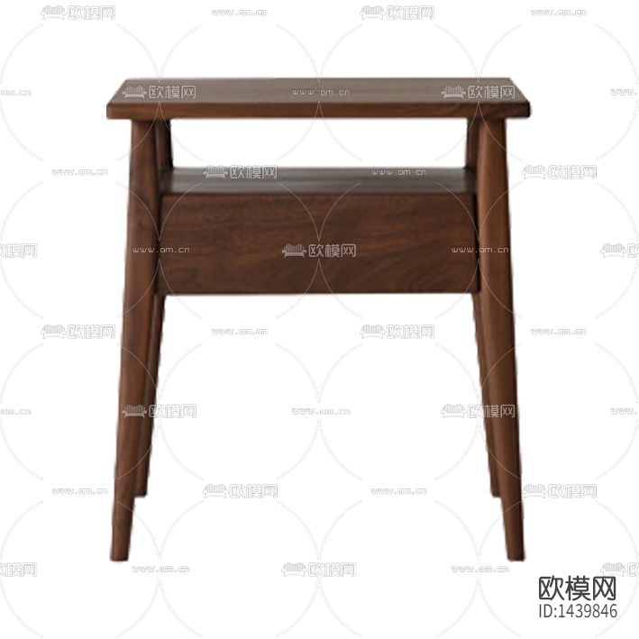 北欧简约实木床头柜下载