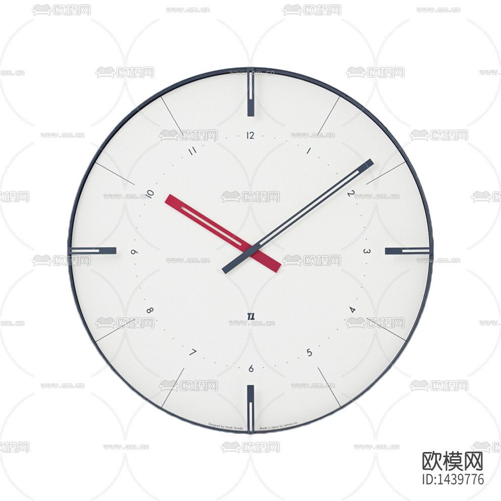 现代简约创意圆形挂钟下载