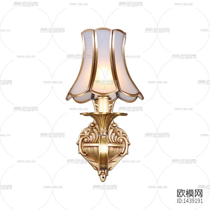 欧式古典金属雕花玻璃壁灯下载