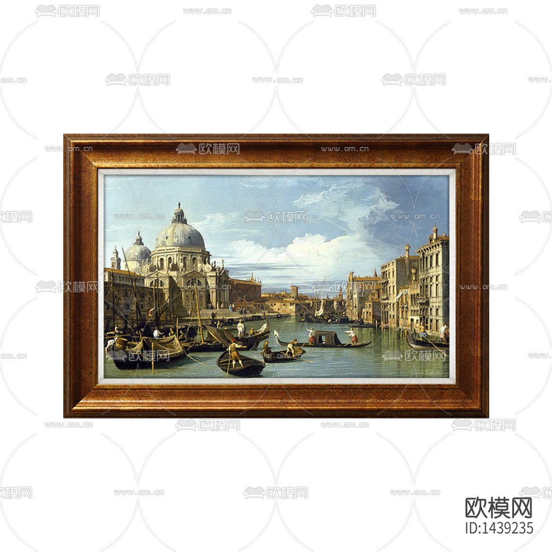 欧式复古创意威尼斯风光油画下载