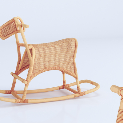  现代儿童木马玩具su模型 