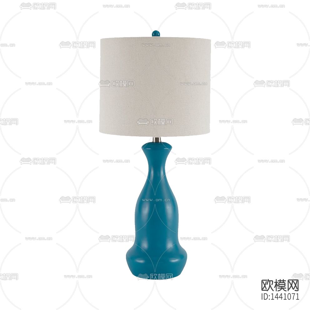 北欧简约创意蓝色陶瓷台灯下载