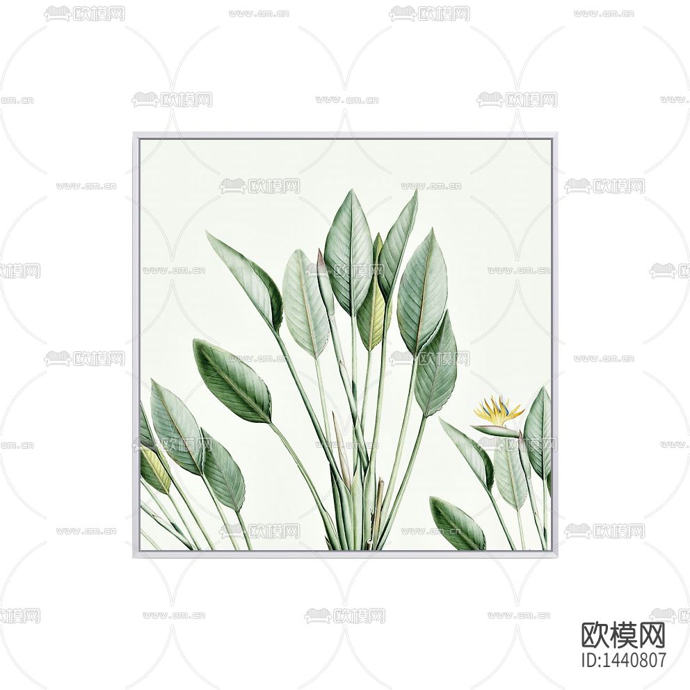 北欧简约创意绿植装饰画下载